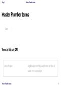 Master Plumber Terms &ndash; Study Guide & Key Definitions