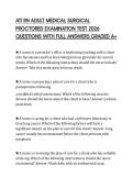 ATI RN ADULT MEDICAL SURGICAL PROCTORED EXAMINATION TEST 2026 QUESTIONS WITH FULL ANSWERS GRADED A