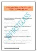 ATPO OSA EXAM QUESTIONS AND ANSWERS&period; VERIFIED 2026&period;