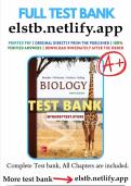 Complete Test Bank Biology 5th Edition Brooker Questions & Answers with rationales &lpar;Chapter 1-60&rpar;