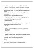 NURS 143 Exam Questions With Complete Solutions
