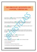 BUS 4500 EXAM 1 QUESTIONS AND ANSWERS&period; VERIFIED 2026&period;