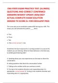CNA STATE EXAM PRACTICE TEST&period; &lpar;ILLINOIS&rpar;  QUESTIONS AND CORRECT CONFIRMED  ANSWERS NEWEST UPDATE 2026&sol;2027 