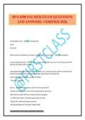 BUS 4500 Exam Package Deal Questions and Verified Answers &lpar;2025 &sol; 2026&rpar;