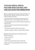 ATI RN ADULT MEDICAL SURGICAL PROCTORED RETAKE EXAM FINAL STUDY GUIDE 2026 SOLVED ITEMS PREMIUM REVIEW