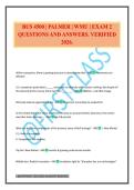 BUS 4500 &vert; PALMER &vert; WMU &vert; EXAM 2 QUESTIONS AND ANSWERS&period; VERIFIED 2026&period;