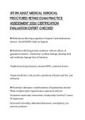 ATI RN ADULT MEDICAL SURGICAL PROCTORED RETAKE EXAM PRACTICE ASSESSMENT 2026 CERTIFICATION EVALUATION EXPERT CHECKED