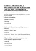 ATI RN ADULT MEDICAL SURGICAL PROCTORED TEST SCRIPT 2026 QUESTIONS WITH COMPLETE ANSWERS GRADED A&plus;