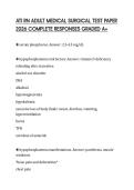 ATI RN ADULT MEDICAL SURGICAL TEST PAPER 2026 COMPLETE RESPONSES GRADED A&plus;