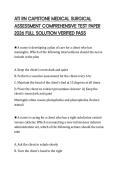 ATI RN CAPSTONE MEDICAL SURGICAL ASSESSMENT COMPREHENSIVE TEST PAPER 2026 FULL SOLUTION VERIFIED PASS