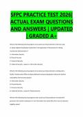 SFPC PRACTICE TEST 2026&vert; ACTUAL EXAM QUESTIONS AND ANSWERS &vert; UPDATED &vert; GRADED A&plus;