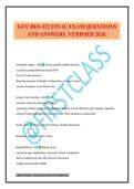 GCU BIO-322 FINAL EXAM QUESTIONS AND ANSWERS&period; VERIFIED 2026&period;
