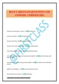 BLUE CARD EXAM QUESTIONS AND ANSWERS&period; VERIFIED 2026&period;