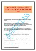 HAWAII BLUE CARD TEST EXAM QUESTIONS AND ANSWERS&period; VERIFIED 2026&period;