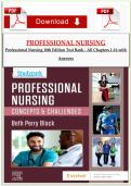 Professional Nursing 10th Edition Test Bank - All Chapters 1-16 with Answers
