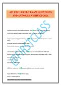 ATI CBC LEVEL 3 EXAM QUESTIONS AND ANSWERS&period; VERIFIED 2026&period;