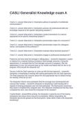 CASLI Generalist Knowledge exam A&period; Questions and Answers