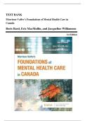 Test Bank &ndash; Morrison-Valfre&rsquo;s Foundations of Mental Health Care in Canada&comma; 1st Edition &vert; Boris Bard & Eric MacMullin &vert; Verified Exam Q&A &vert; Latest Update 2025