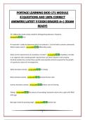 PORTAGE LEARNING BIOD 171 MODULE 4&vert;QUESTIONS AND 100&percnt; CORRECT ANSWERS&vert;LATEST &excl;&excl;&excl;&excl;2026&vert;GRADED A&plus;&vert; &lpar;EXAM READY&rpar;