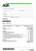 2025 AQA A-level BUSINESS Paper 2 Business 2 Combined Question Paper and Final Marking Scheme