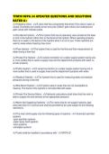 TFM10 NFPA 24 UPDATED QUESTIONS AND SOLUTIONS RATED