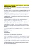 TFM10 NFPA 24 UPDATED COMPREHENSIVE QUESTIONS AND SOLUTIONS RATED