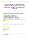 NSG 317 Exam 2 &vert;  Questions and  Verified Answers &vert; Pediatrics &lpar;Latest 2026&sol; 2027 Update&rpar; &vert; Grade A &vert; 100&percnt; Correct