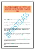 ILLINOIS CDL DRIVERS TEST EXAM QUESTIONS AND ANSWERS&period; VERIFIED 2026&period;