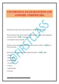 CITYMD FINAL EXAM QUESTIONS AND ANSWERS&period; VERIFIED 2026&period;