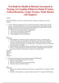 Test Bank &ndash; Health & Physical Assessment in Nursing&comma; 1st Canadian Edition &vert; Donita D&rsquo;Amico&comma; Colleen Barbarito&comma; Creina Twomey&comma; Nicole Harder &vert; Verified Exam Q&A &vert; Latest Update 2026