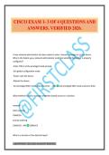 CISCO EXAM 1- 3 OF 4 QUESTIONS AND ANSWERS&period; VERIFIED 2026&period;