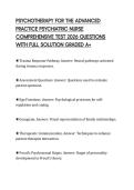 PSYCHOTHERAPY FOR THE ADVANCED PRACTICE PSYCHIATRIC NURSE EXAM SCRIPT 2026 COMPLETE QUESTIONS AND SOLUTIONS
