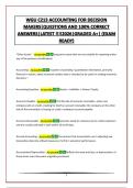 WGU C213 ACCOUNTING FOR DECISION MAKERS&vert;QUESTIONS AND 100&percnt; CORRECT ANSWERS&vert;LATEST &excl;&excl;&excl;&excl;2026&vert;GRADED A&plus;&vert; &lpar;EXAM READY&rpar;