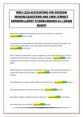 WGU C213-ACCOUNTING FOR DECISION MAKERS&vert;QUESTIONS AND 100&percnt; CORRECT ANSWERS&vert;LATEST &excl;&excl;&excl;&excl;2026&vert;GRADED A&plus;&vert; &lpar;EXAM READY&rpar;