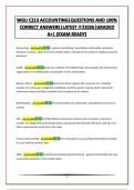 WGU C213 ACCOUNTING&vert;QUESTIONS AND 100&percnt; CORRECT ANSWERS&vert;LATEST &excl;&excl;&excl;&excl;2026&vert;GRADED A&plus;&vert; &lpar;EXAM READY&rpar;