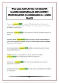WGU C213 ACCOUNTING FOR DECISION MAKERS&vert;QUESTIONS AND 100&percnt; CORRECT ANSWERS&vert;LATEST &excl;&excl;&excl;&excl;2026&vert;GRADED A&plus;&vert; &lpar;EXAM READY&rpar;