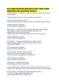 NC CLAIMS ADJUSTER UPDATED ACTUAL FINAL PAPER QUESTIONS AND SOLUTIONS RATED