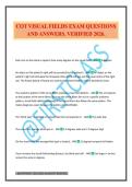 COT VISUAL FIELDS EXAM QUESTIONS AND ANSWERS&period; VERIFIED 2026&period;