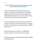 PSI LIFE&comma; ACCIDENT AND HEALTH PRACTICE EXAM Questions with 100&percnt; Verified Answers LATEST UPDATE&excl;&excl;&excl;