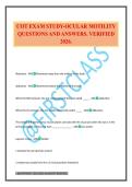 COT EXAM STUDY-OCULAR MOTILITY QUESTIONS AND ANSWERS&period; VERIFIED 2026&period;