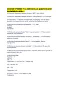 MCN 538 UPDATED EVALUATION EXAM QUESTIONS AND ANSWERS GRADED