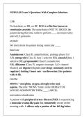 NURS 143 Exam 3 Questions With Complete Solutions