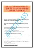 COTA EXAM EXAMPLE QUESTIONS 1 &lpar;BUY THE BOOK&rpar; WITH VERIFIED ANSWERS&period; VERIFIED 2026&period;