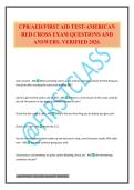 CPR&sol;AED&sol;FIRST AID TEST-AMERICAN RED CROSS EXAM QUESTIONS AND ANSWERS&period; VERIFIED 2026&period;