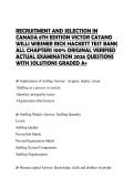 RECRUITMENT AND SELECTION IN CANADA 8TH EDITION VICTOR CATANO WILLI WIESNER RICK HACKETT TEST BANK CERTIFICATION REVIEW SET 2026 ANSWERS GUARANTEED PASS