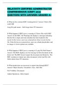 RELATIVITY EXAMS PACKAGE DEAL PRACTICE SOLUTION 2026 COMPLETE QUESTIONS WITH ANSWERS GRADED A&plus;