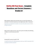 DaVita RN Final Exam - Complete Questions and Correct Answers &vert; Graded A&plus;
