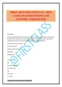 FIRST AID USMLE STEP 2 CS - MINI CASES EXAM QUESTIONS AND ANSWERS&period; VERIFIED 2026&period;