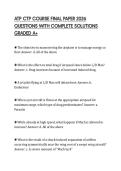 ATP CTP COURSE FINAL PAPER 2026 QUESTIONS WITH COMPLETE SOLUTIONS GRADED A&plus;