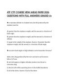 ATP CTP COURSE VIEW AHEAD PAPER 2026 QUESTIONS WITH FULL ANSWERS GRADED A&plus;